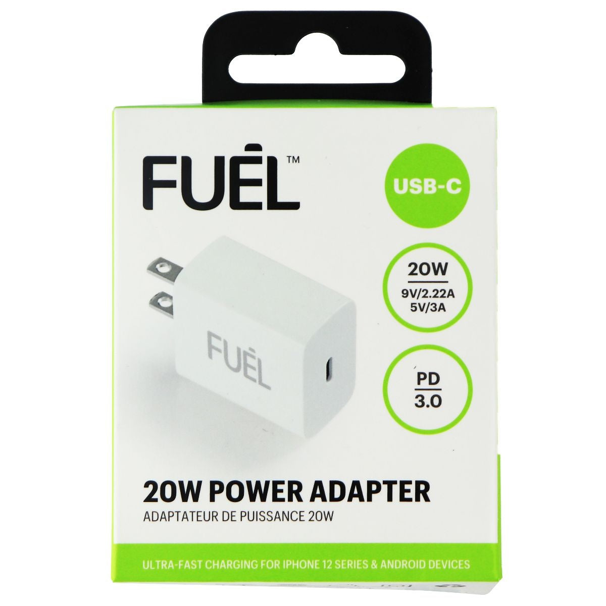 Case-Mate FUEL (20-Watt) Fast Charge (5V/3A) USB-C PD Wall Charger - White Cell Phone - Chargers & Cradles Case-Mate    - Simple Cell Bulk Wholesale Pricing - USA Seller