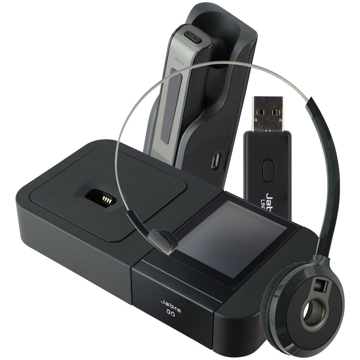 Jabra GO 6470 Bluetooth Headset with Touchscreen for Deskphone & Mobile Phones Cell Phone - Headsets Jabra    - Simple Cell Bulk Wholesale Pricing - USA Seller