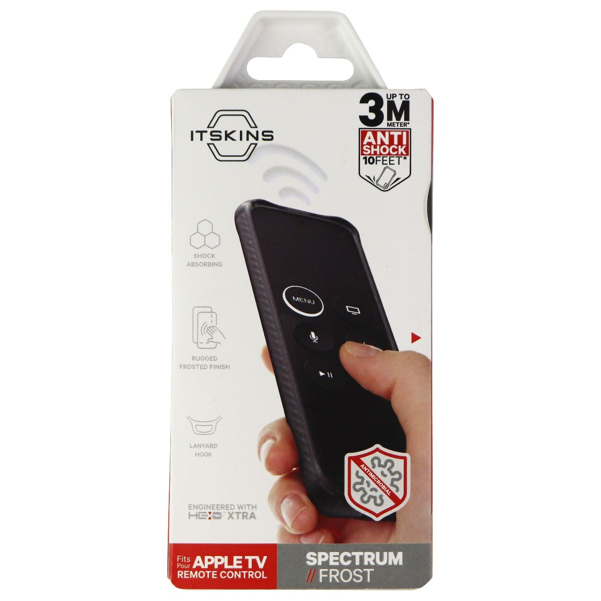 ITSKINS Spectrum Solid Cover for Apple TV Remote Control - Black Cell Phone - Cases, Covers & Skins ITSKINS    - Simple Cell Bulk Wholesale Pricing - USA Seller