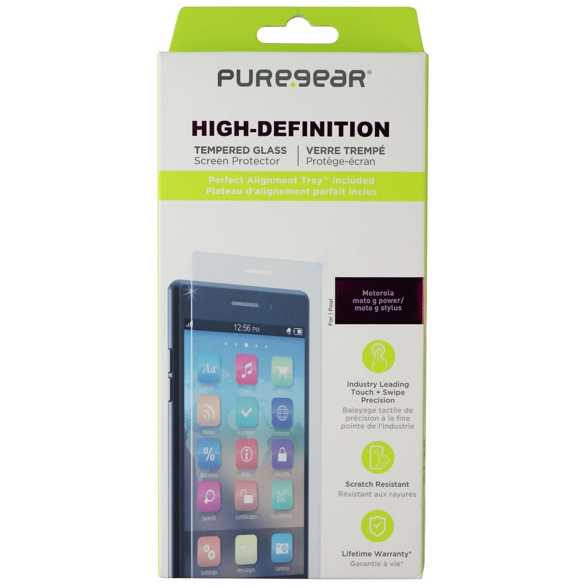 PureGear High-Definition Tempered Glass for Motorola Moto G Power and G Stylus Cell Phone - Screen Protectors PureGear    - Simple Cell Bulk Wholesale Pricing - USA Seller