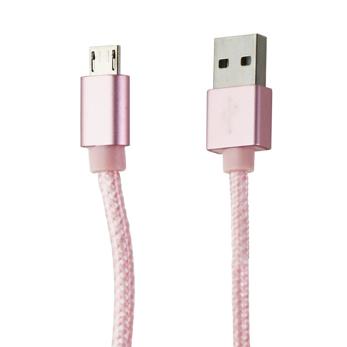 Powerology 6-Foot Braided Micro-USB to USB Charge and Sync Cable - Pink Cell Phone - Cables & Adapters Powerology    - Simple Cell Bulk Wholesale Pricing - USA Seller