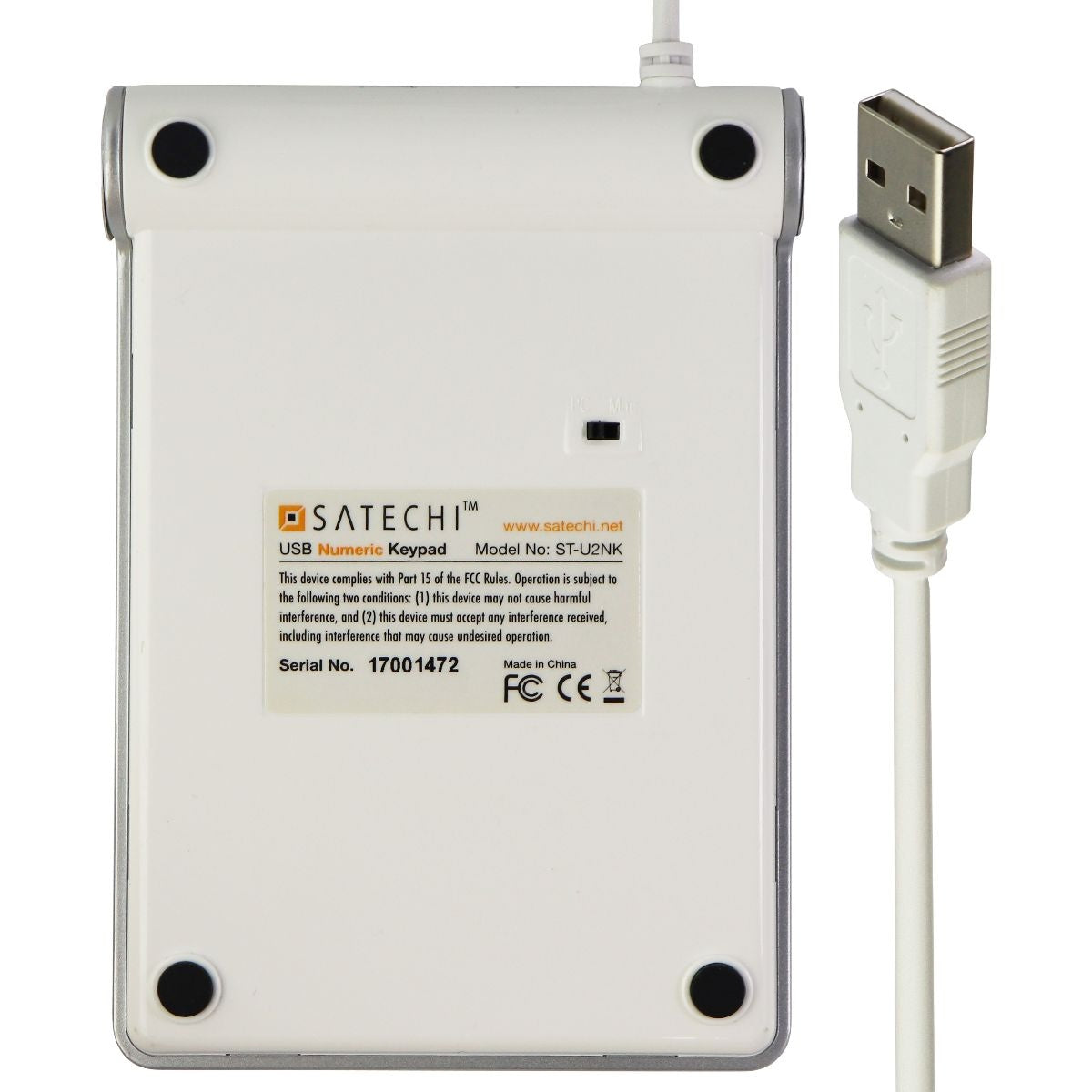 Satechi USB Numberic Numberpad / Keypad - Silver (ST-U2NK) Gaming/Console - Keyboards & Keypads SATECHI    - Simple Cell Bulk Wholesale Pricing - USA Seller