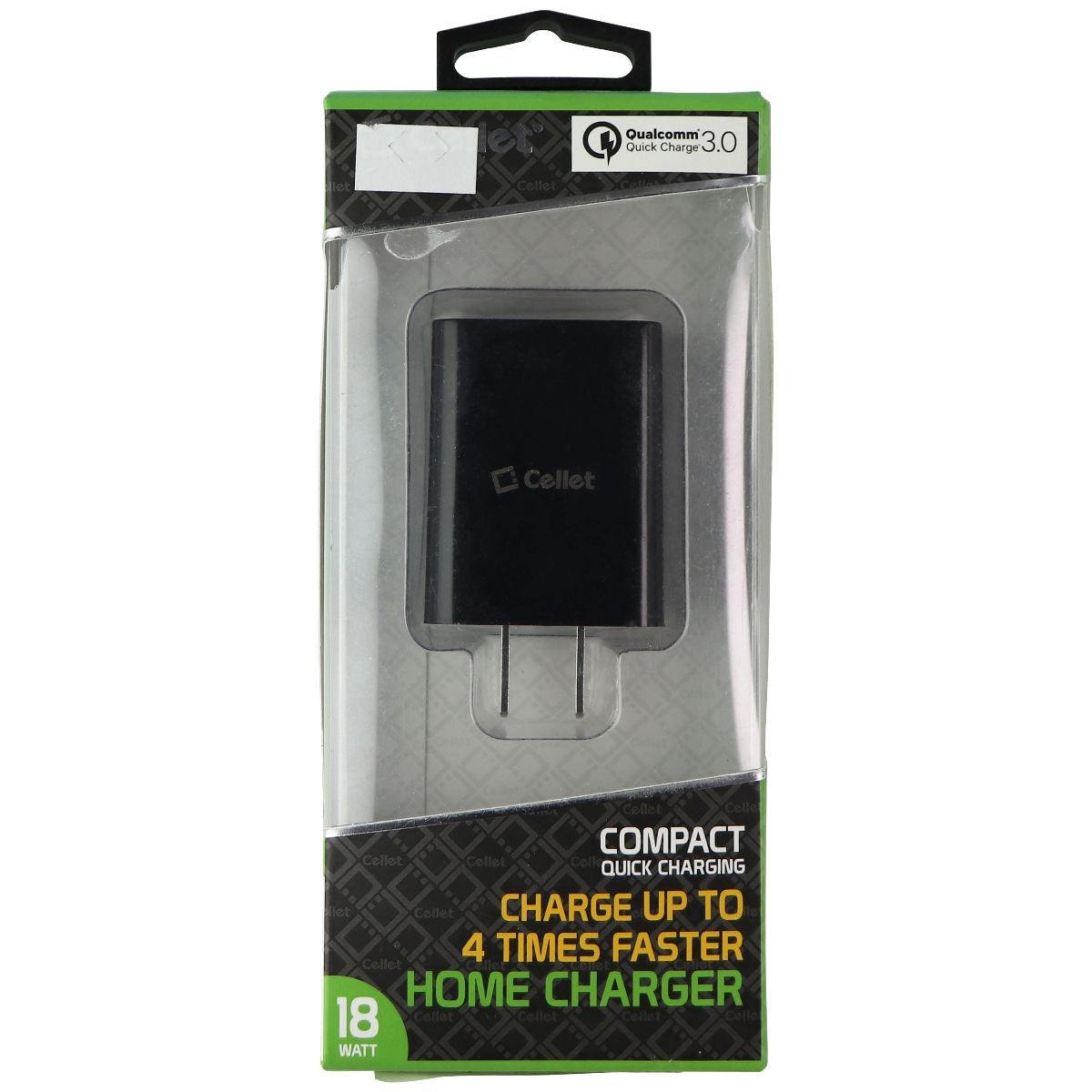 Cellet QC 3.0 Compact Quick Charging Wall Adapter - Black Cell Phone - Chargers & Cradles Cellet    - Simple Cell Bulk Wholesale Pricing - USA Seller