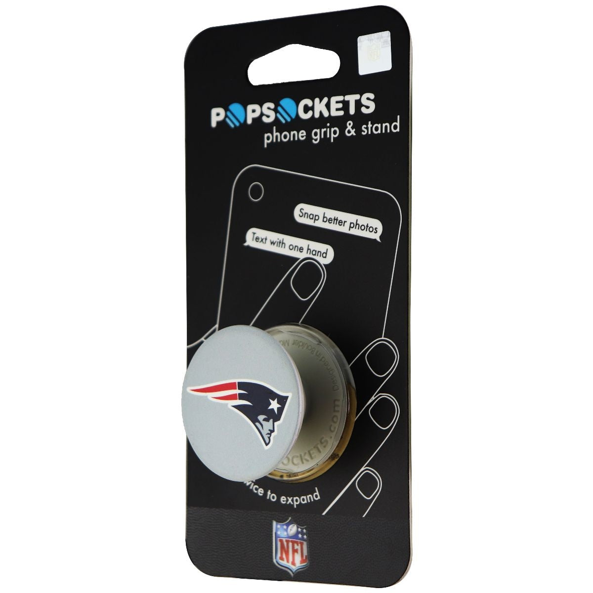 PopSockets Collapsible Grip & Stand for Phones and Tablets - NFL Patriots Cell Phone - Mounts & Holders PopSockets    - Simple Cell Bulk Wholesale Pricing - USA Seller
