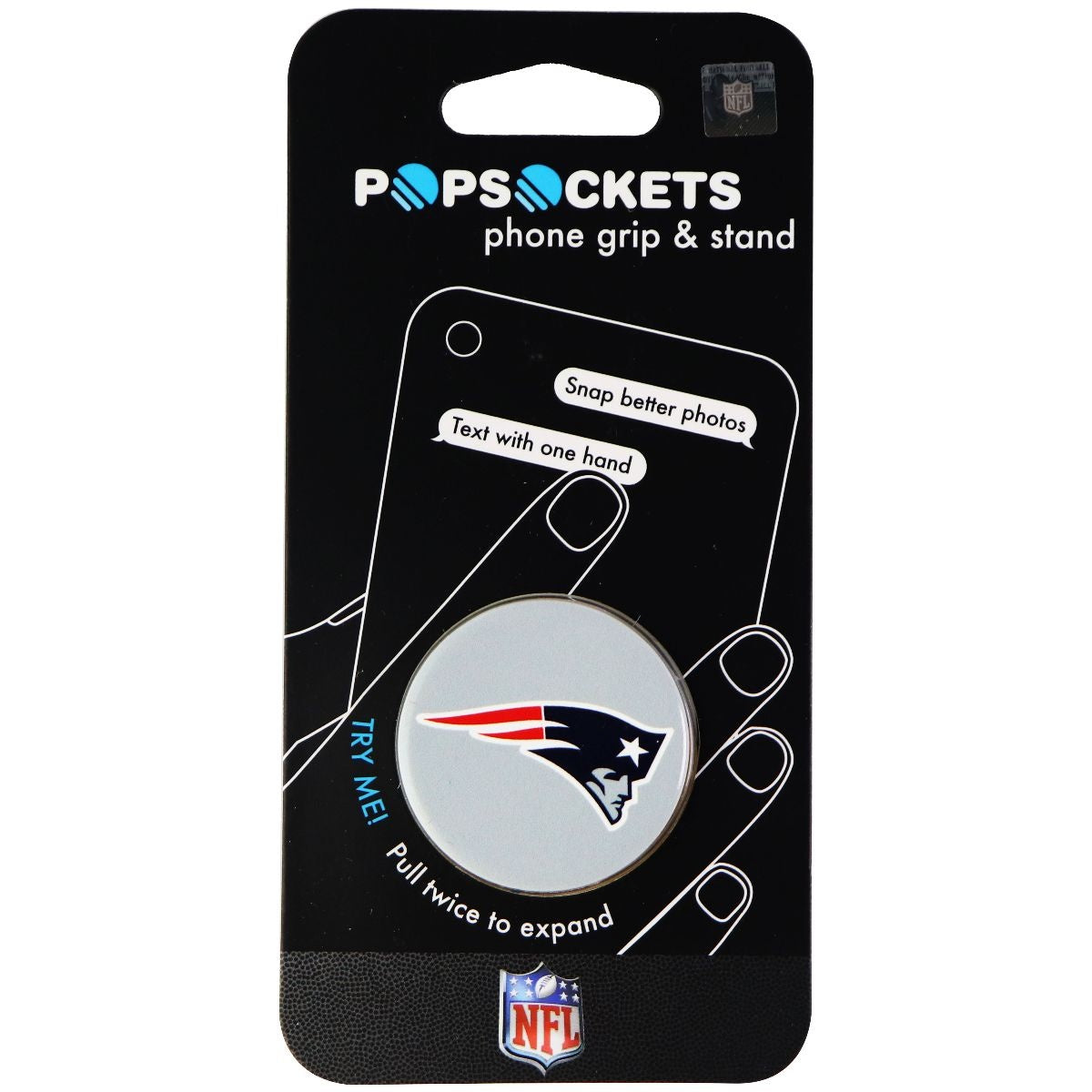 PopSockets Collapsible Grip & Stand for Phones and Tablets - NFL Patriots Cell Phone - Mounts & Holders PopSockets    - Simple Cell Bulk Wholesale Pricing - USA Seller