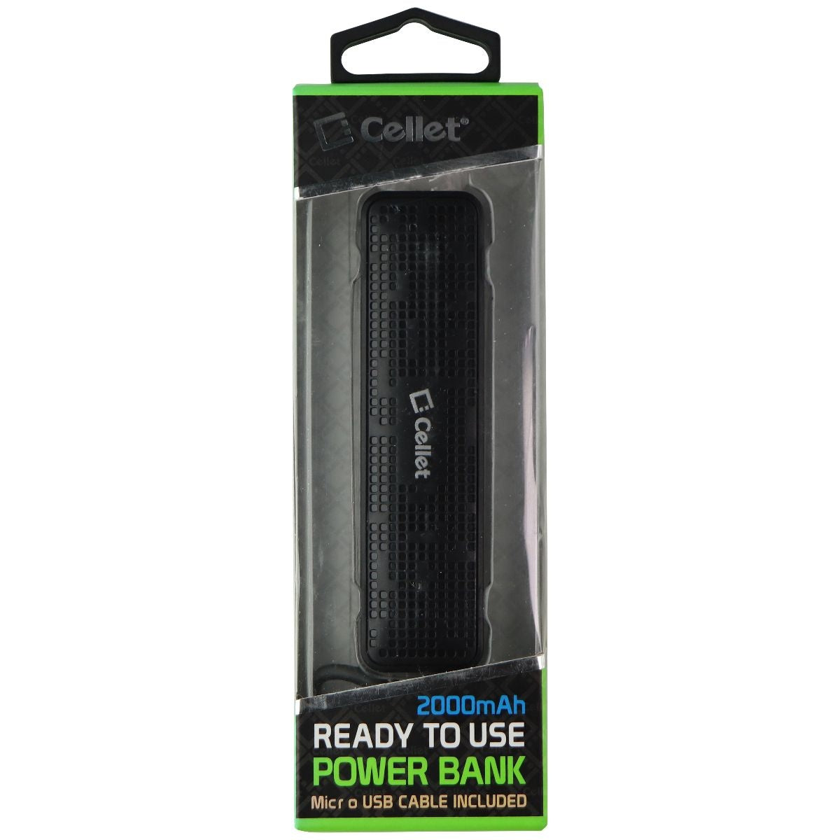 Cellet Power Bank (2000mAh) + Micro USB Cable - Black Cell Phone - Batteries Cellet    - Simple Cell Bulk Wholesale Pricing - USA Seller