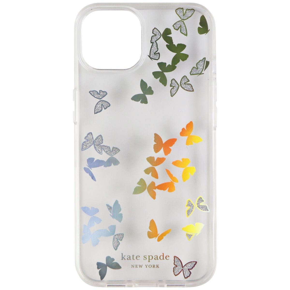Kate Spade Hardshell Case for iPhone 13 / 14 - Butterfly Cluster Iridescent Cell Phone - Cases, Covers & Skins Kate Spade    - Simple Cell Bulk Wholesale Pricing - USA Seller