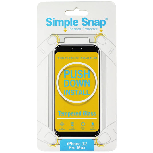 Simple Snap Tempered Glass Screen Protector Compatible with iPhone 12 Pro Max Cell Phone - Screen Protectors Simple Snap    - Simple Cell Bulk Wholesale Pricing - USA Seller