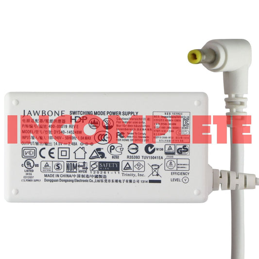 Jawbone (14.5V/2.48A) Switching Mode Power Supply (DYS40-145248W) / No Wall Plug Multipurpose Batteries & Power - Multipurpose AC to DC Adapters Jawbone    - Simple Cell Bulk Wholesale Pricing - USA Seller