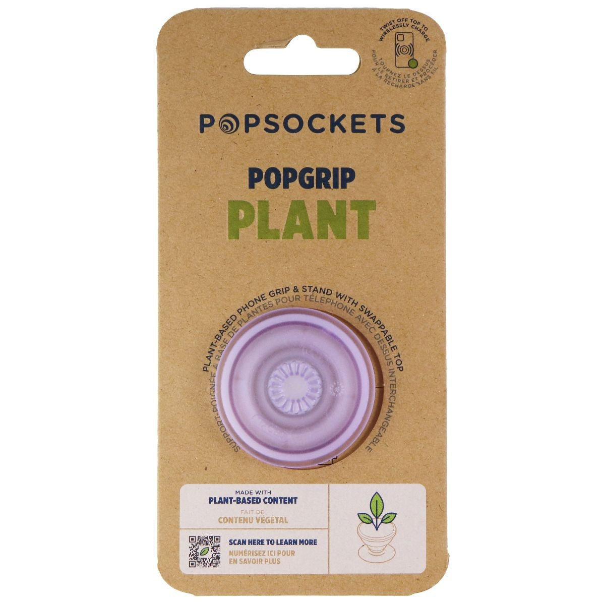 PopSockets PopGrip Stand and Grip with Swappable Top - Plant Dusty Lavender Cell Phone - Mounts & Holders PopSockets    - Simple Cell Bulk Wholesale Pricing - USA Seller
