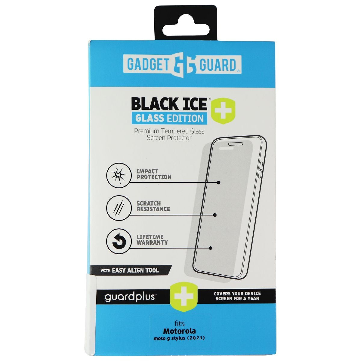 Gadget Guard Black Ice+ Glass Edition Screen Protector for Moto g stylus (2021) Cell Phone - Screen Protectors Gadget Guard    - Simple Cell Bulk Wholesale Pricing - USA Seller