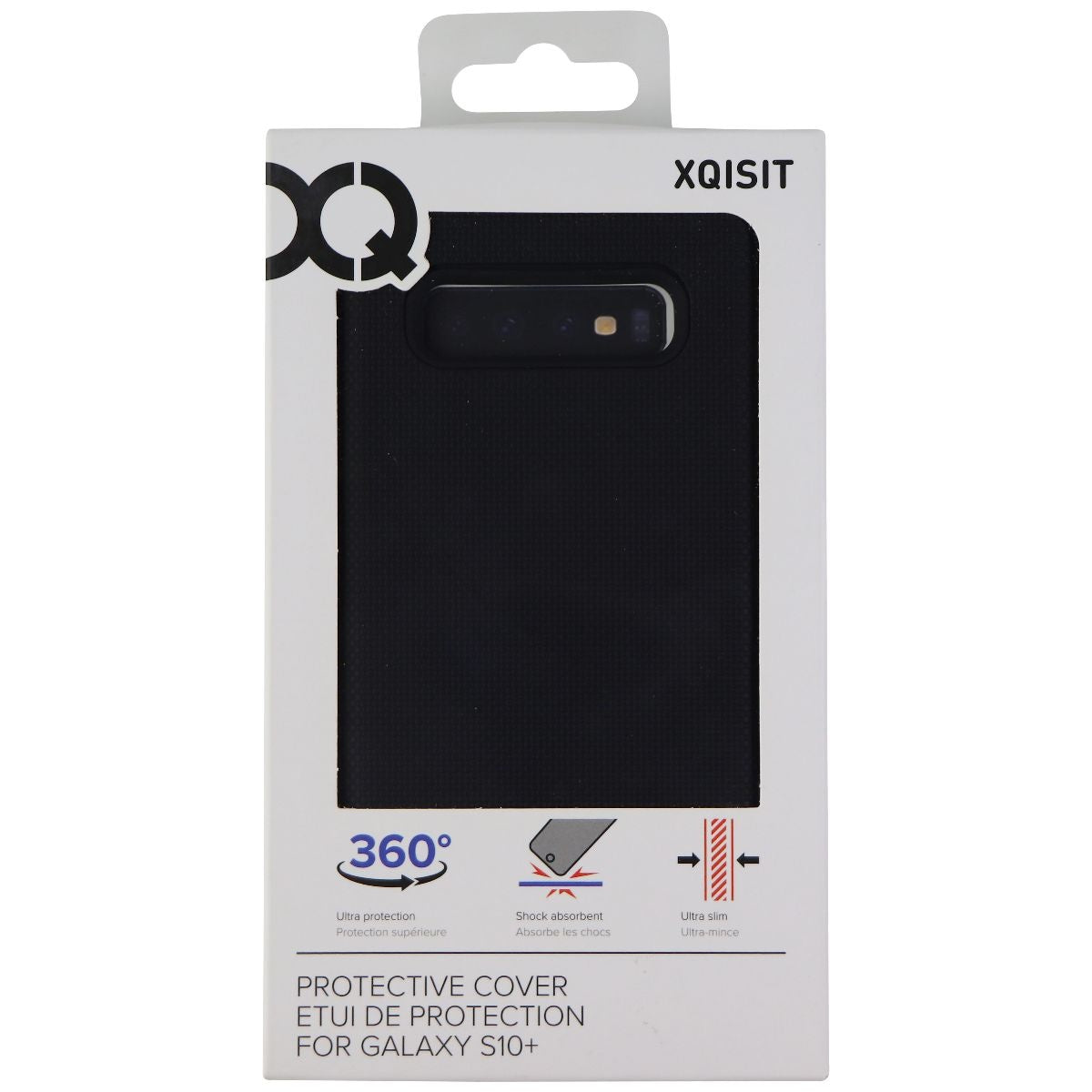 Xqisit Protective Hard Cover for Samsung Galaxy (S10+) - Black Cell Phone - Cases, Covers & Skins Xqisit    - Simple Cell Bulk Wholesale Pricing - USA Seller