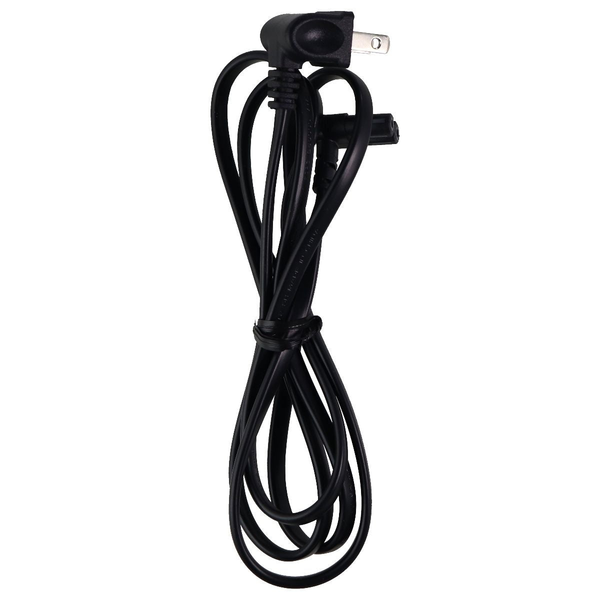 Longwell Right Angle AC Figure-8 Power Cable - Black (E55349 LS-7LV 7A-125V) Portable Audio - Cables & Adapters Longwell    - Simple Cell Bulk Wholesale Pricing - USA Seller