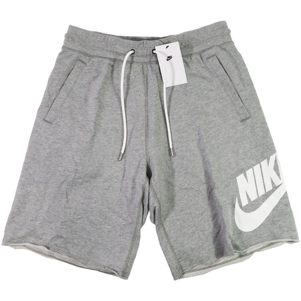 Nike Mens Aw77 French Terry Alumni Shorts - Grey/White (Size: Medium) Other Sporting Goods Nike    - Simple Cell Bulk Wholesale Pricing - USA Seller