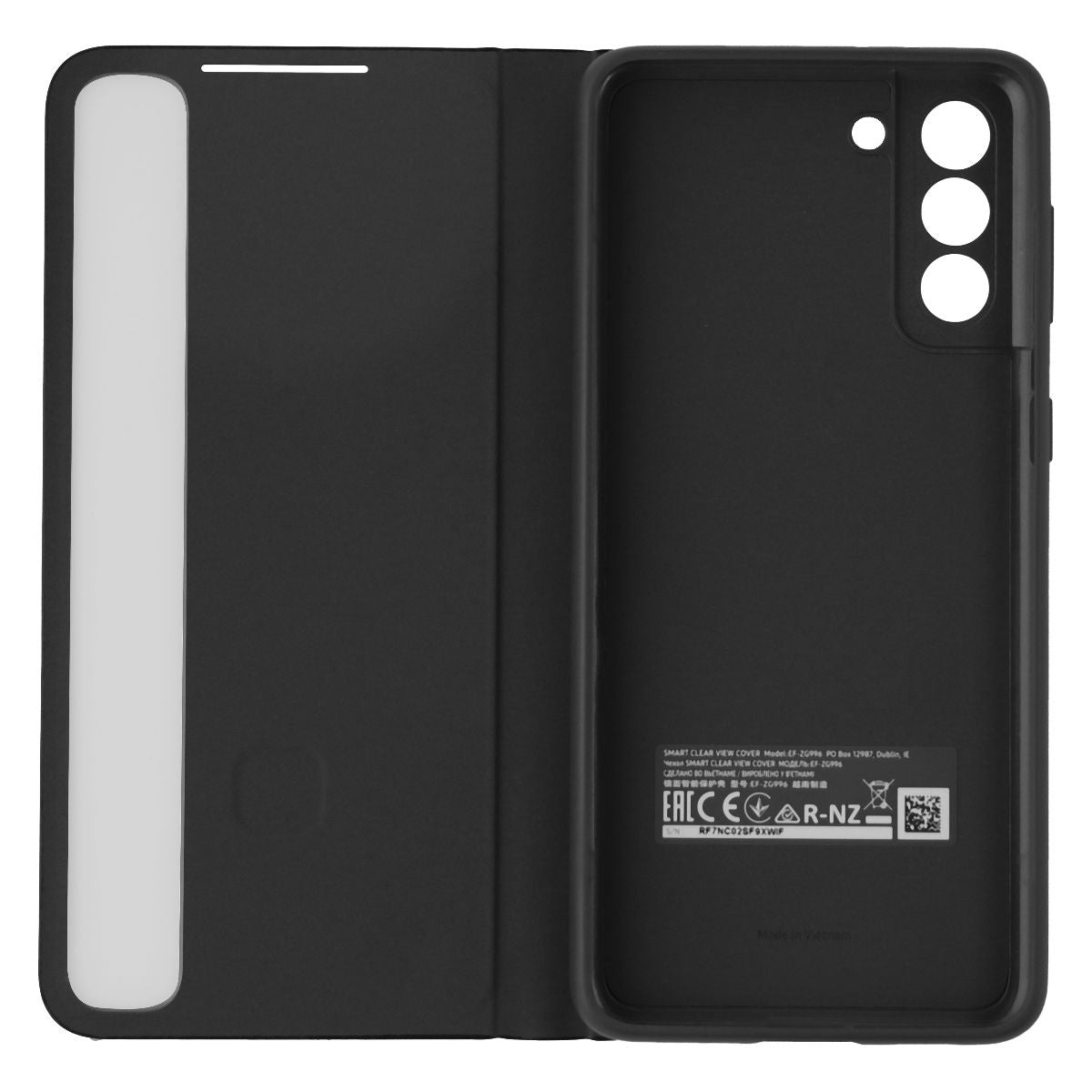 Samsung S-View Flip Cover for Galaxy S21+ & S21+ 5G - Black (EF-ZG996CBE) Cell Phone - Cases, Covers & Skins Samsung    - Simple Cell Bulk Wholesale Pricing - USA Seller