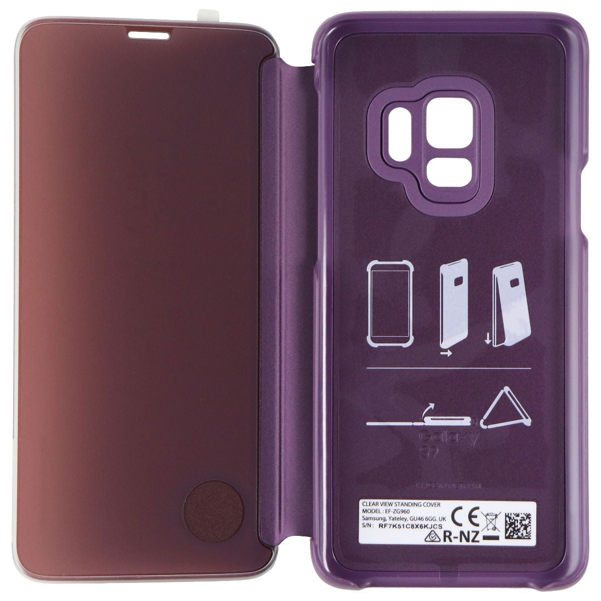 Samsung Clear View Standing Cover for Samsung Galaxy S9 - Violet Purple Cell Phone - Cases, Covers & Skins Samsung Electronics    - Simple Cell Bulk Wholesale Pricing - USA Seller