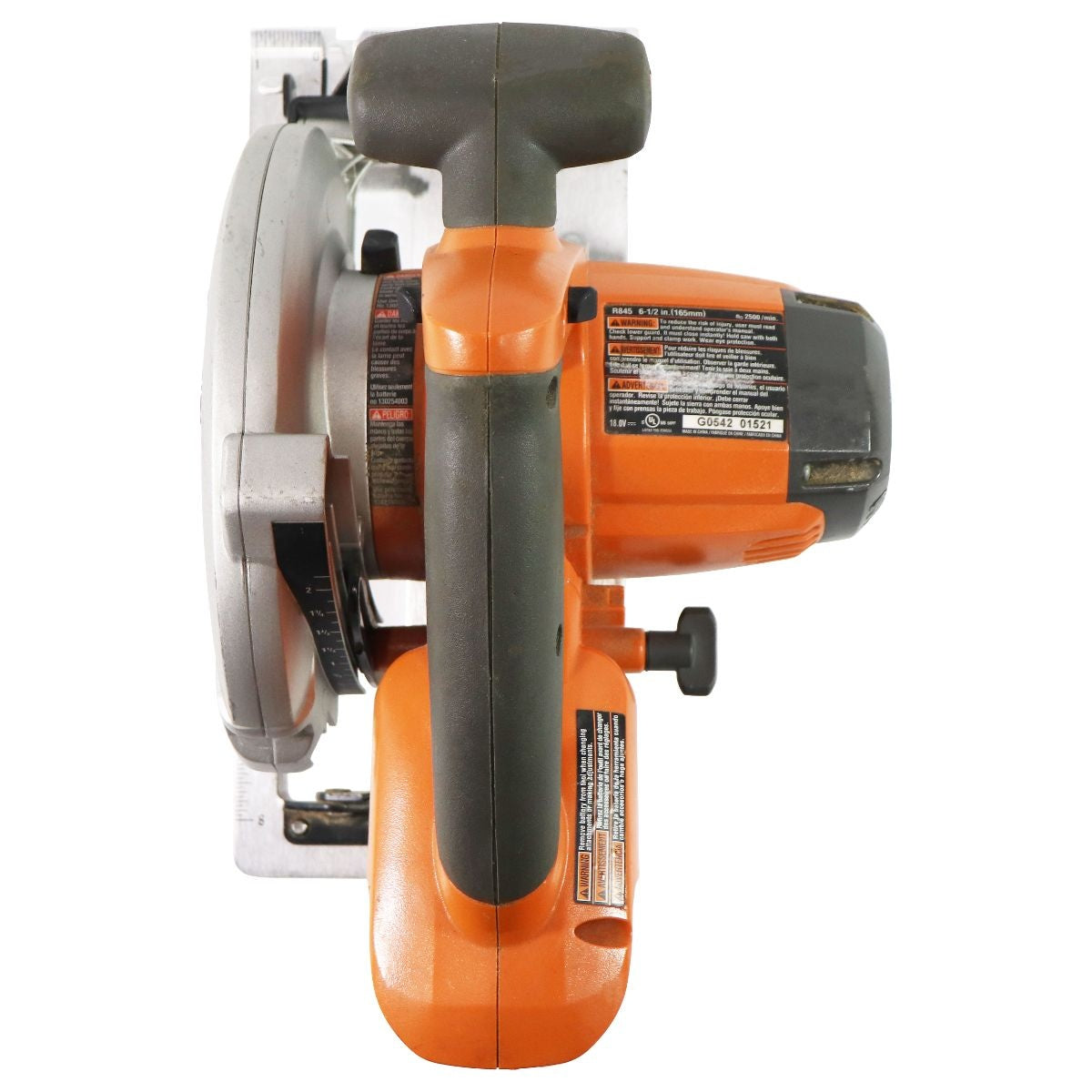 RIDGID R845 18V Cordless 6 1 2 inch Handheld Circular Saw Orange Gray