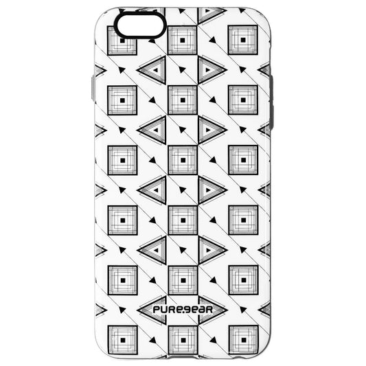 Puregear Motif Series Case for iPhone 6 Plus/6s Plus - White/Black Geo Cell Phone - Cases, Covers & Skins PureGear    - Simple Cell Bulk Wholesale Pricing - USA Seller