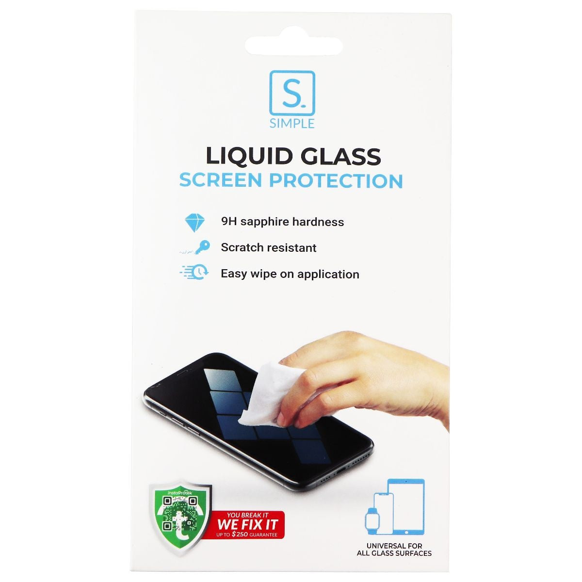 Simple Universal Liquid Glass Screen Protector for Large Devices - Clear Cell Phone - Screen Protectors Simple    - Simple Cell Bulk Wholesale Pricing - USA Seller