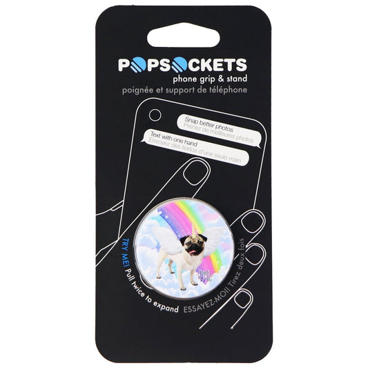 PopSockets: Collapsible Grip & Stand for Phones/Tablets - Angel Doug/Rainbow Pug Cell Phone - Mounts & Holders PopSockets    - Simple Cell Bulk Wholesale Pricing - USA Seller