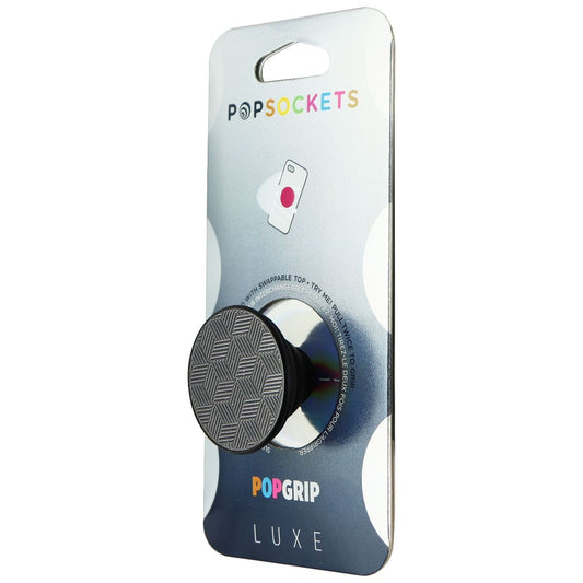 PopSockets PopGrip Luxe Series Swappable Grip and Stand - Geo Hex Black Cell Phone - Mounts & Holders PopSockets    - Simple Cell Bulk Wholesale Pricing - USA Seller