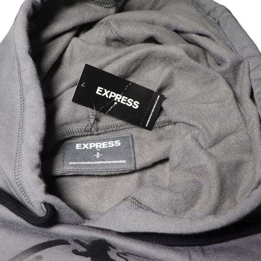 Express New York Soft Mens Sweatshirt - Gray/Black (Small/P) Other Sporting Goods Express    - Simple Cell Bulk Wholesale Pricing - USA Seller