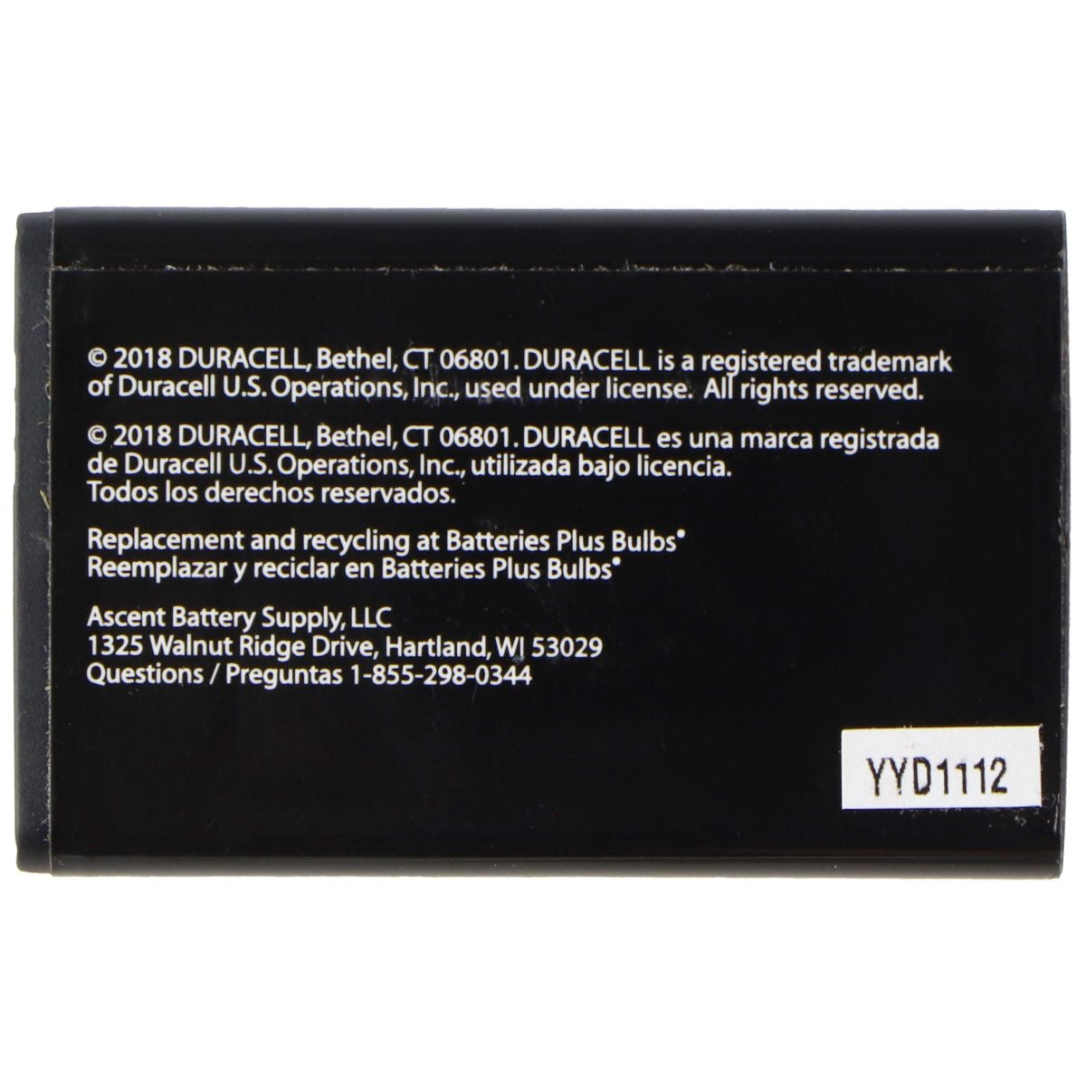 Duracell Ultra CEL11032F (3.7V/1300mAh/4.8Wh) Li-Ion Battery Computer Parts - Power Supplies Duracell    - Simple Cell Bulk Wholesale Pricing - USA Seller