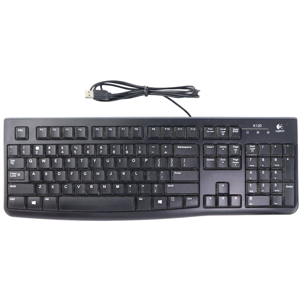 Logitech K120 Wired USB Business Keyboard - Black / Low Profile Keyboards/Mice - Keyboards & Keypads Logitech    - Simple Cell Bulk Wholesale Pricing - USA Seller