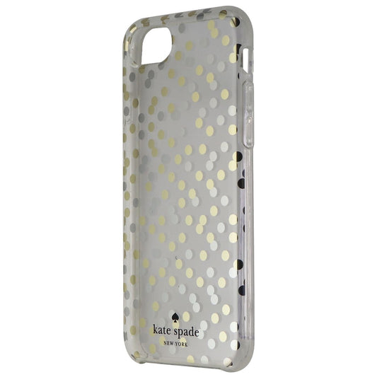 Kate Spade New York Hardshell Case for Apple iPhone 7 8 - Clear/Silver Gold Dots Cell Phone - Cases, Covers & Skins Kate Spade    - Simple Cell Bulk Wholesale Pricing - USA Seller
