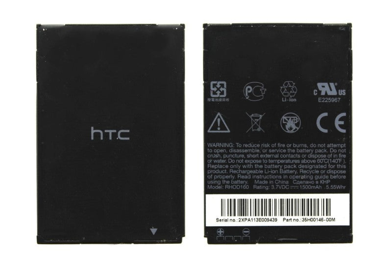 HTC Rechargeable 1,500mAh OEM Battery (RHOD160) for HTC EVO Shift 4G Cell Phone - Batteries HTC    - Simple Cell Bulk Wholesale Pricing - USA Seller