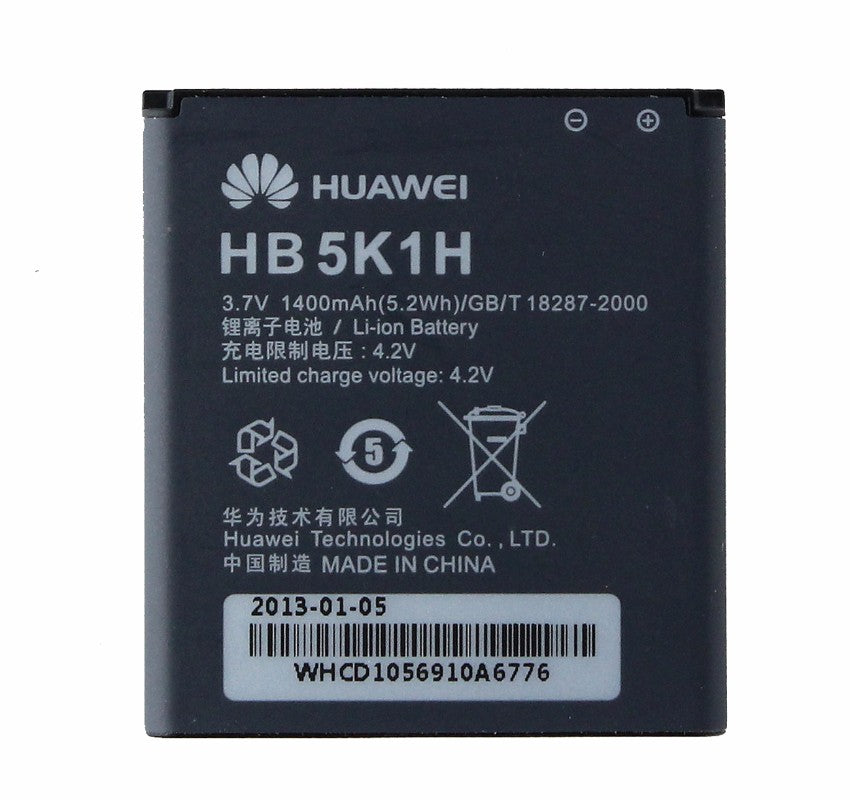 OEM Huawei HB5K1H 1400 mAh Replacement Battery for Huawei M865/Ascend 2/Sonic Cell Phone - Batteries Huawei    - Simple Cell Bulk Wholesale Pricing - USA Seller