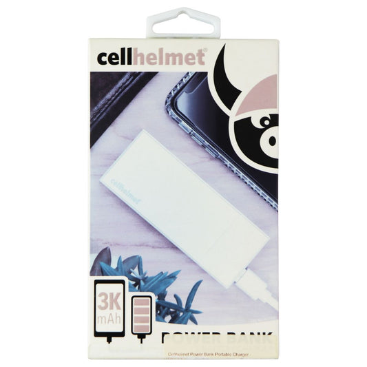 CellHelmet 3,000mAh Portable USB Power Bank - White Cell Phone - Chargers & Cradles CellHelmet    - Simple Cell Bulk Wholesale Pricing - USA Seller