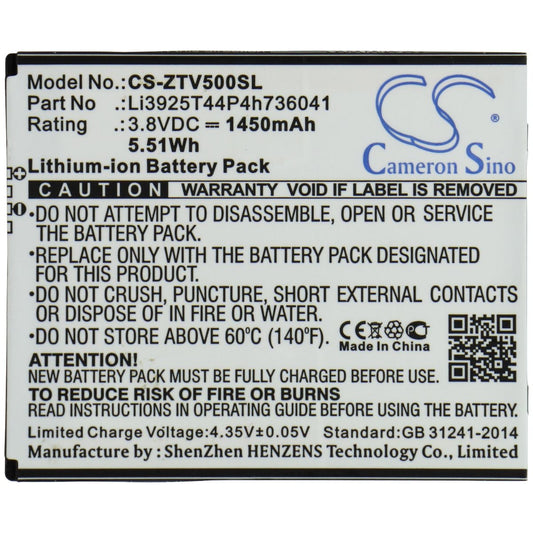 Cameron Sino Replacement Li-Ion Battery (CS-ZTV500SL) (3.8V/5.51Wh/1450mAh) Computer Parts - Power Supplies Cameron Sino    - Simple Cell Bulk Wholesale Pricing - USA Seller