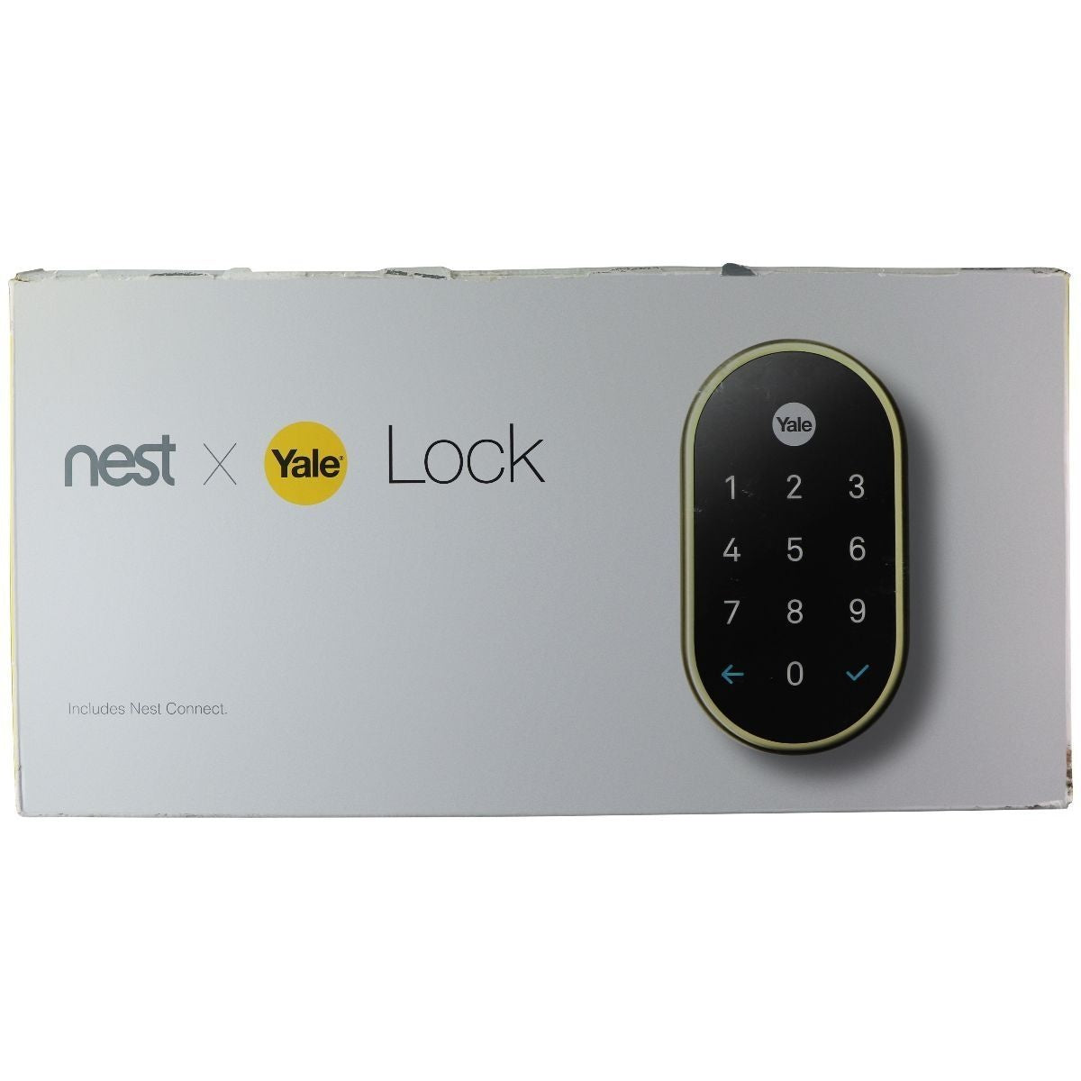 Nest x Yale Lock Tamper-Proof Smart Lock for Keyless Entry - Polished Brass Home Security - Security Systems Google    - Simple Cell Bulk Wholesale Pricing - USA Seller