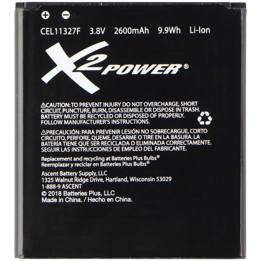 X2POWER Lithium-Ion Battery (CEL11327F) (3.8V/2600mAh/9.9Wh) Computer Parts - Power Supplies X2Power    - Simple Cell Bulk Wholesale Pricing - USA Seller