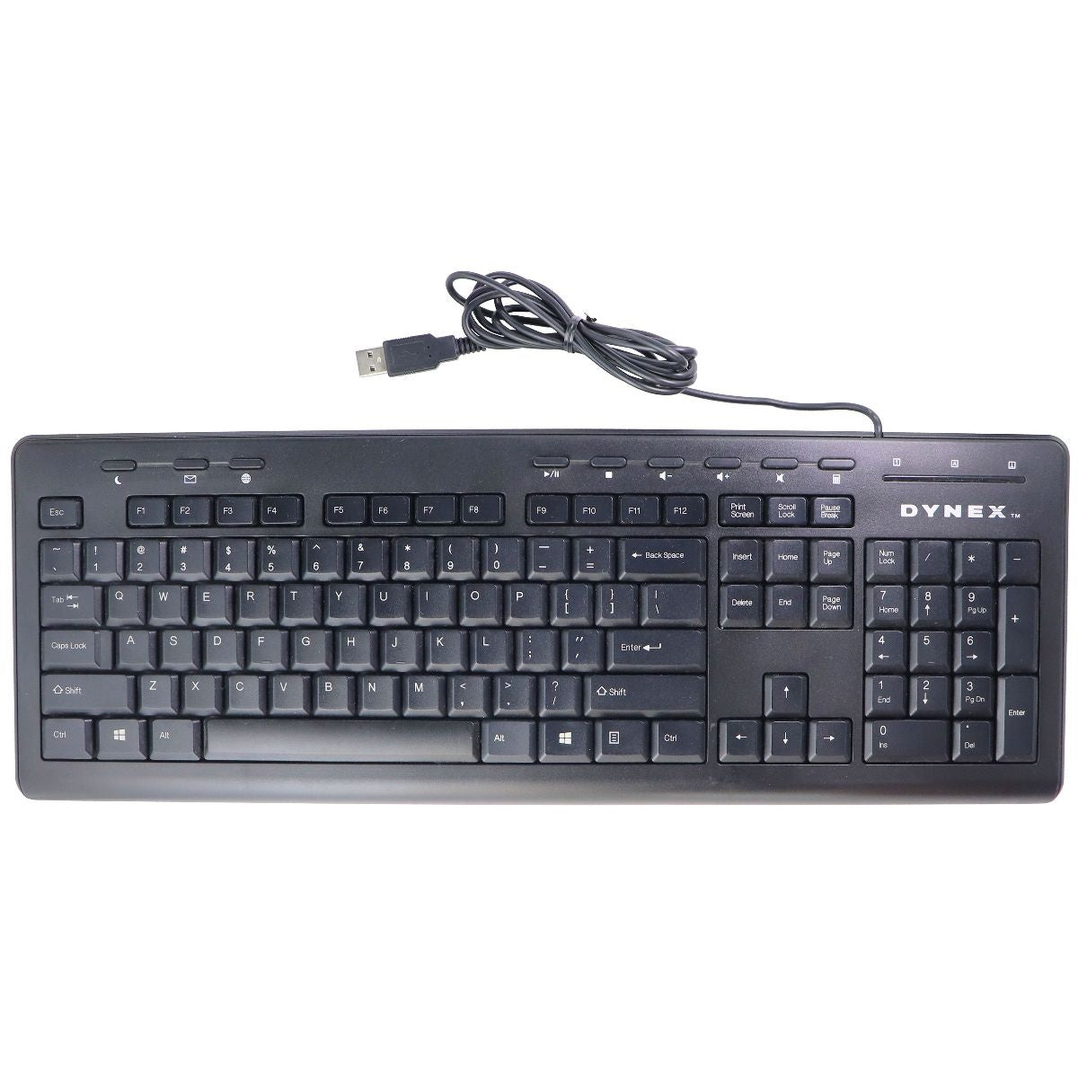 Dynex Wired USB Standard Full Size Keyboard for PC & More - Black (DX-WRK1401) Gaming/Console - Keyboards & Keypads Dynex    - Simple Cell Bulk Wholesale Pricing - USA Seller
