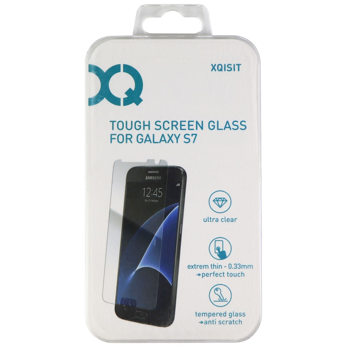 Xqisit Tough Screen Glass for Samsung Galaxy S7 - Clear Cell Phone - Screen Protectors Xqisit    - Simple Cell Bulk Wholesale Pricing - USA Seller
