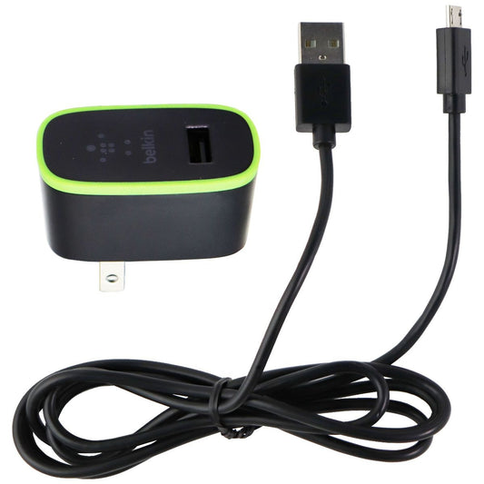 Belkin BoostUp (12W/2.4A) Single USB Wall Charger & 4-Ft Micro-USB Cable - Black Cell Phone - Chargers & Cradles Belkin    - Simple Cell Bulk Wholesale Pricing - USA Seller