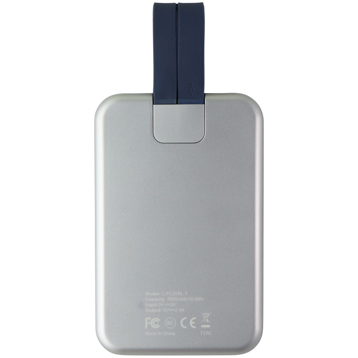 TYLT Flipcard 5000mah Battery with Built in Type-C & USB Cable - Blue Cell Phone - Chargers & Cradles TYLT    - Simple Cell Bulk Wholesale Pricing - USA Seller