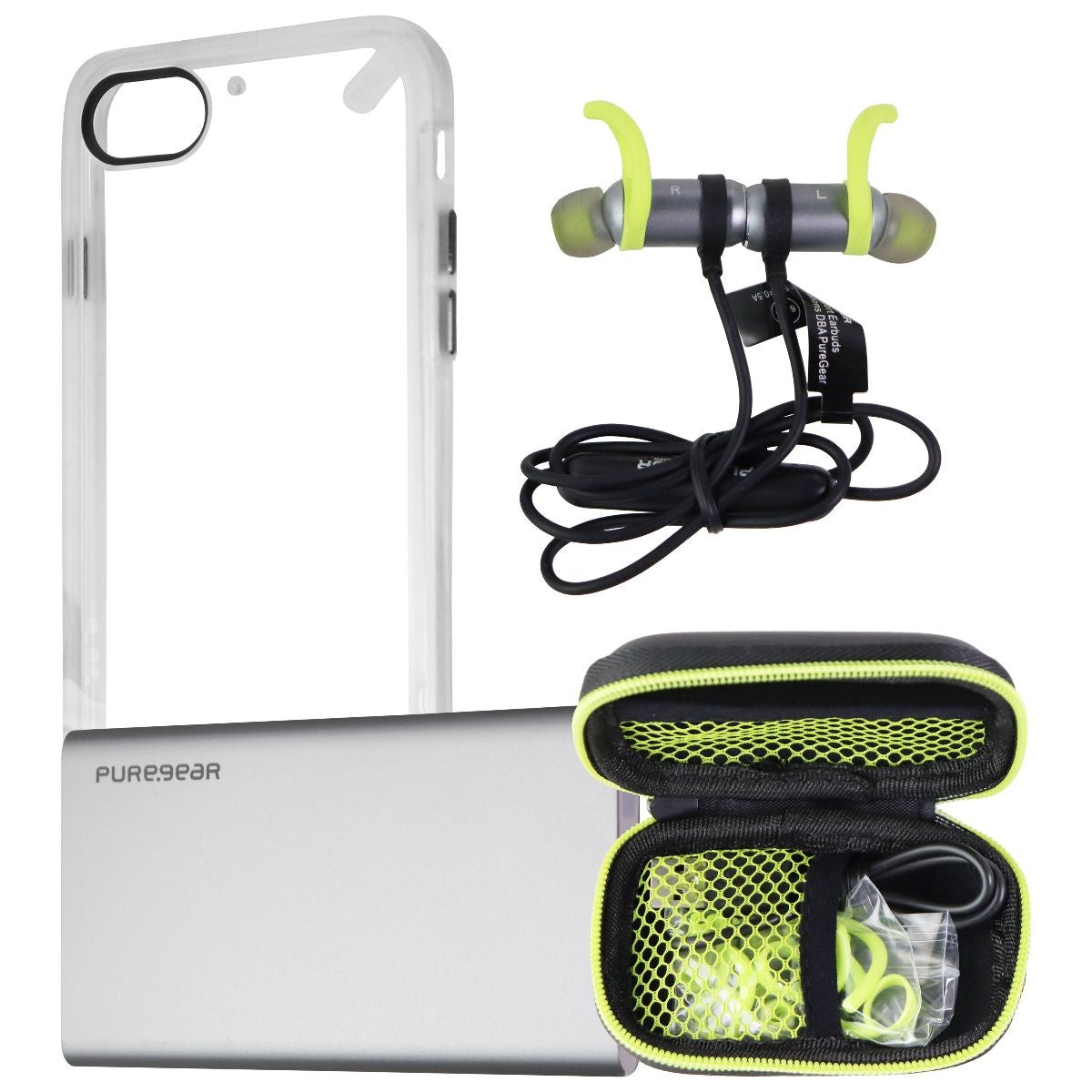 PureGear GO Kit Hard Case, Portable Battery, & Headphones Combo for iPhone 8/7 Cell Phone - Cases, Covers & Skins PureGear    - Simple Cell Bulk Wholesale Pricing - USA Seller