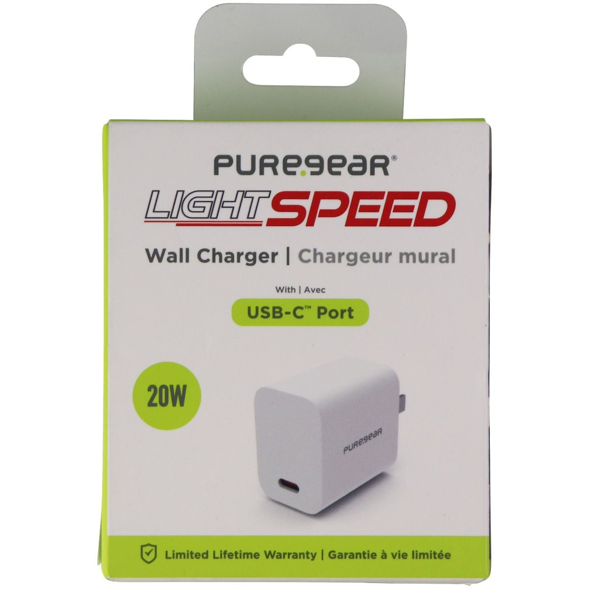 PureGear 20W LightSpeed USB-C Wall Charger - White (63591PG) Cell Phone - Chargers & Cradles PureGear    - Simple Cell Bulk Wholesale Pricing - USA Seller