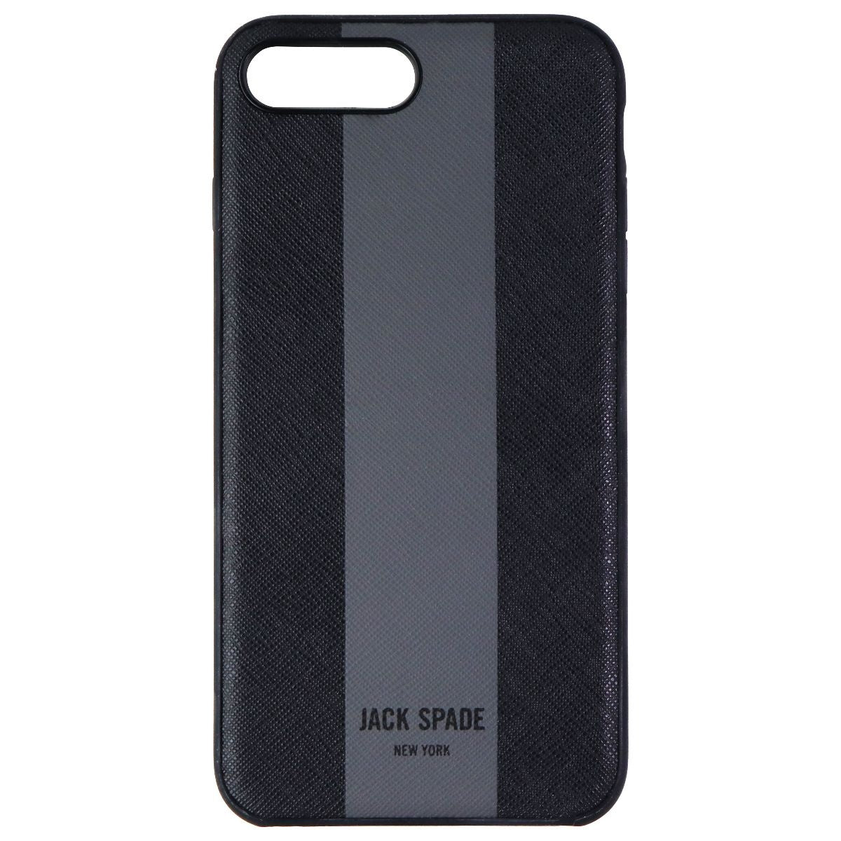 Jack Spade Comold Inlay Case for Apple iPhone 8 Plus - Racing Stripe Gray/Black Cell Phone - Cases, Covers & Skins Jack Spade    - Simple Cell Bulk Wholesale Pricing - USA Seller