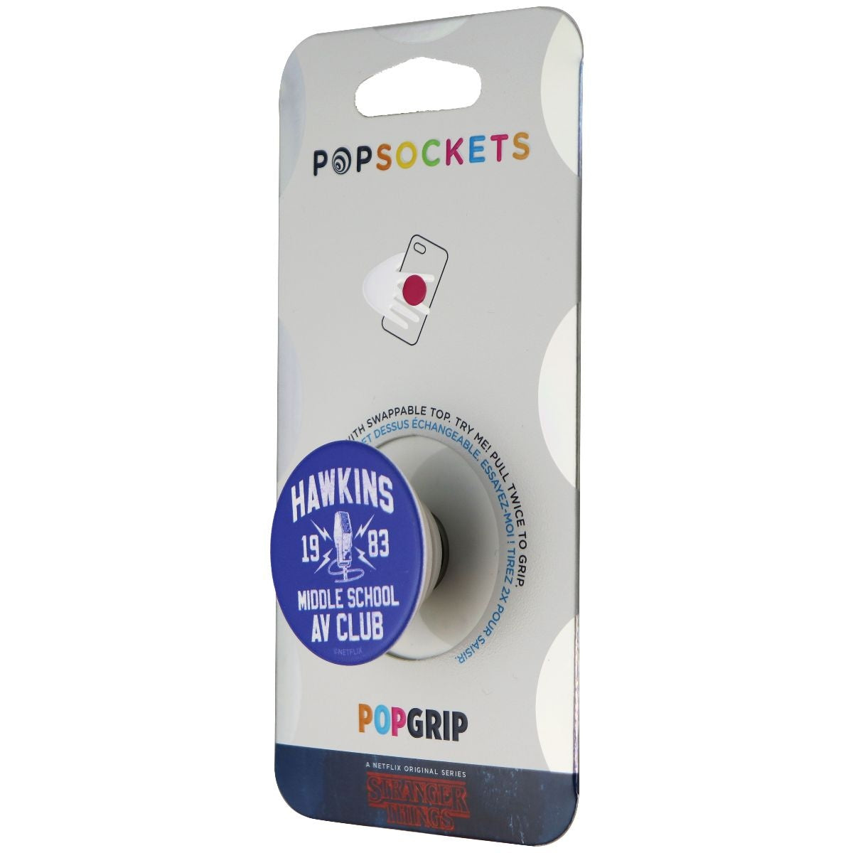PopSockets Swappable PopGrip Stand & Grip - Stranger Things / Hawkins AV Club Cell Phone - Mounts & Holders PopSockets    - Simple Cell Bulk Wholesale Pricing - USA Seller