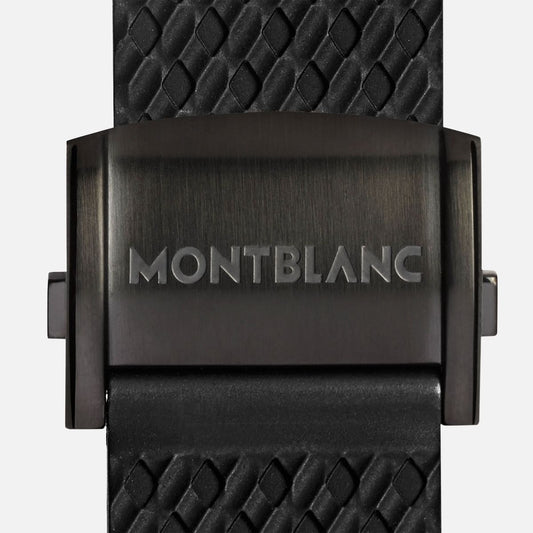 Montblanc Summit 2 (22mm) Black Rubber Strap with Adjustable Black Clasp Smart Watch Accessories - Watch Bands MontBlanc    - Simple Cell Bulk Wholesale Pricing - USA Seller