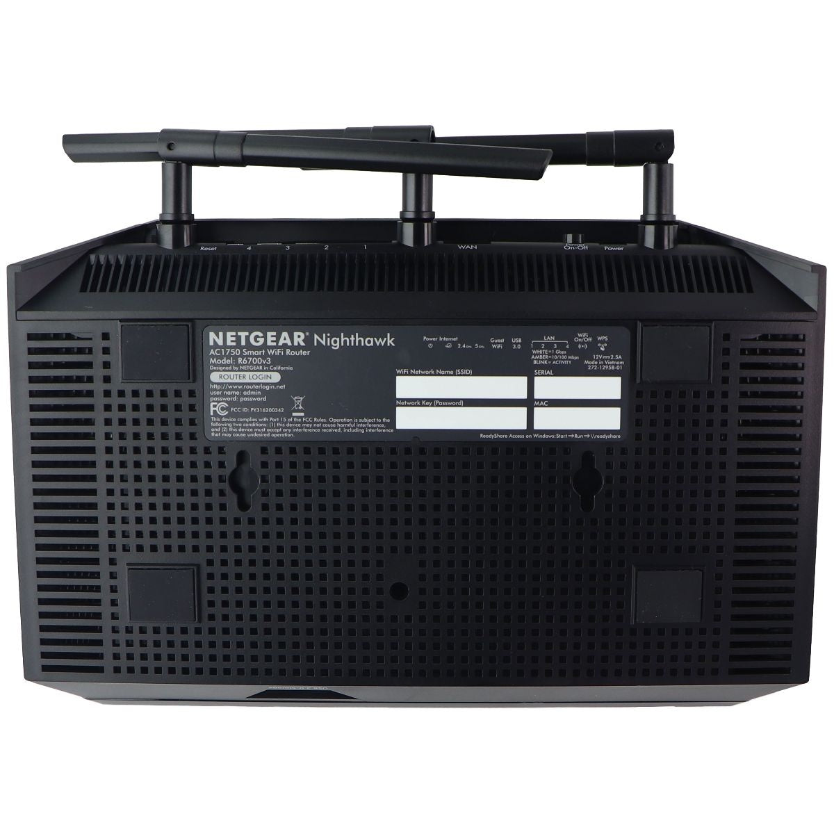 NETGEAR Nighthawk Smart Wi-Fi Router (R6700) AC1750 (Up to 1750 Mbps ...