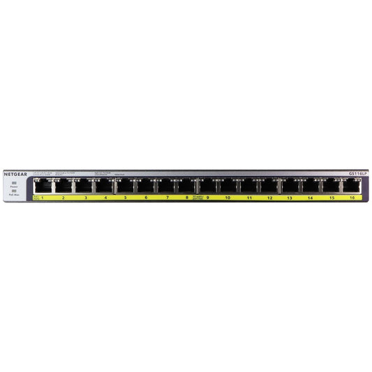 NETGEAR 16-Port Gigabit Ethernet Unmanaged PoE Switch (GS116LP) Networking - Network Switches Netgear    - Simple Cell Bulk Wholesale Pricing - USA Seller