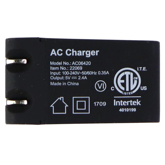 mWorks! (5V/2.4A) Single USB Wall Charger Travel Adapter - Black Cell Phone - Chargers & Cradles mWorks!    - Simple Cell Bulk Wholesale Pricing - USA Seller