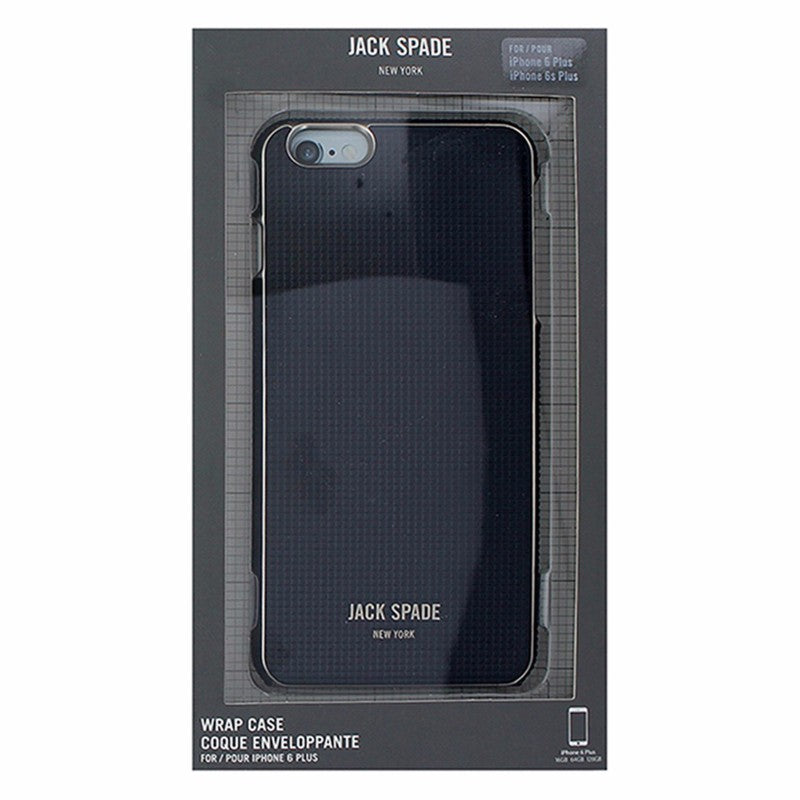 Jack Spade Hardshell Wrap Case for iPhone 6 Plus / 6s Plus - Silver / Navy Cell Phone - Cases, Covers & Skins Jack Spade    - Simple Cell Bulk Wholesale Pricing - USA Seller
