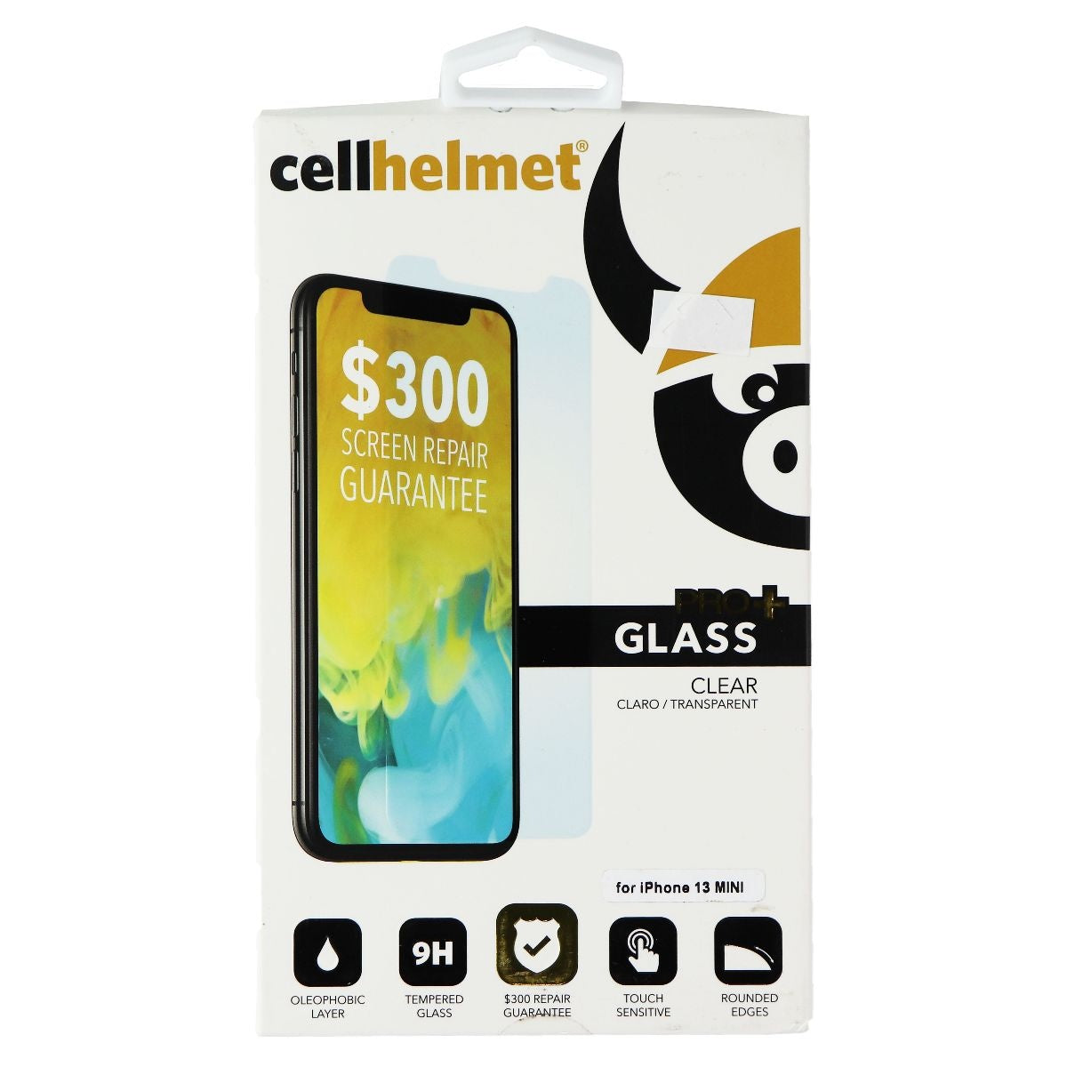 CellHelmet Glass Pro+ Series Screen Protector for Apple iPhone 13 Mini - Clear Cell Phone - Screen Protectors CellHelmet    - Simple Cell Bulk Wholesale Pricing - USA Seller
