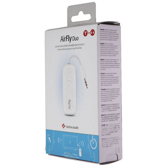 Twelve South AirFly Duo Multi-Device Wireless Bluetooth Transmitter - White TV, Video & Audio Accessories - Audio/Video Transmitters Twelve south    - Simple Cell Bulk Wholesale Pricing - USA Seller
